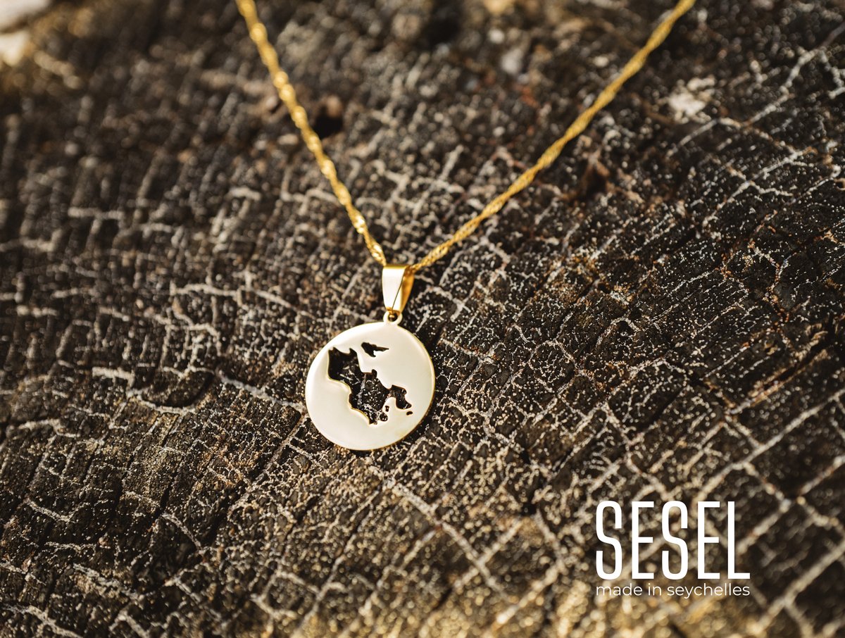Praslin medallion on Seychelles granite